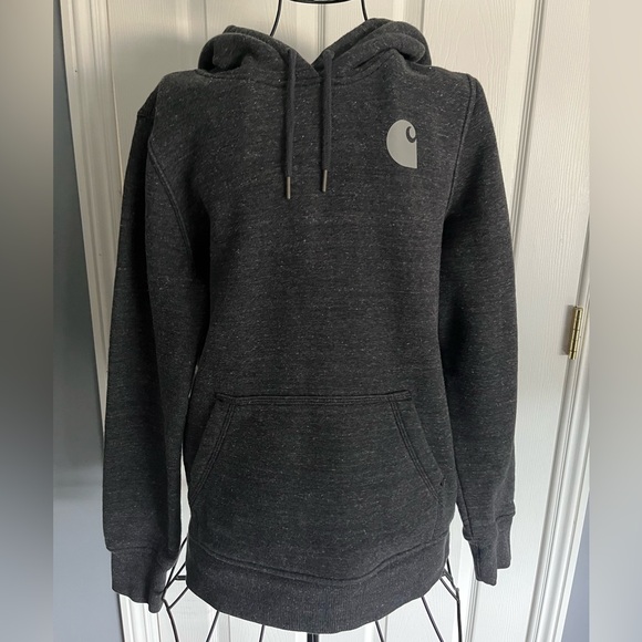 Carhartt Ladies Relaxed Fit Hoodie. Colour: Speckled Grey - Picture 1 of 3